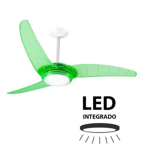 Ventilador de Teto Spirit 303 Verde Neon LED
