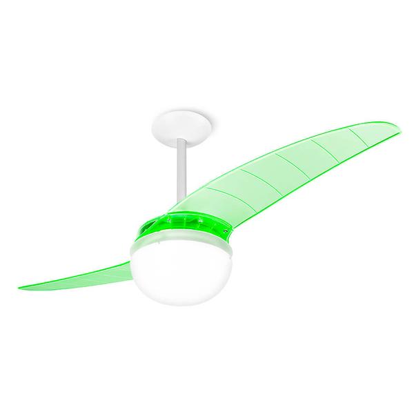 Ventilador de Teto Spirit 202 Verde Neon Lustre Globo - Spirit