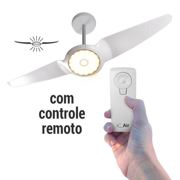 Ventilador de Teto Spirit IC Air Branco Double LED Controle Remoto