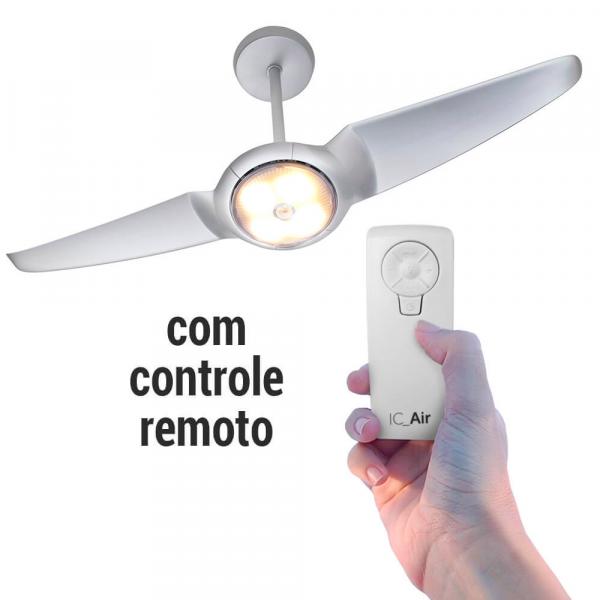 Ventilador de Teto Spirit Ic Air Double Led Prata com Controle Remoto