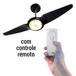 Ventilador de Teto Spirit IC AIR Double LED Preto com Controle Remoto