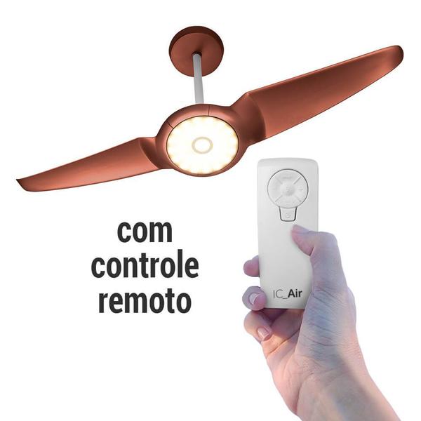 Ventilador de Teto Spirit New Ic Air Bronze Led Controle Remoto