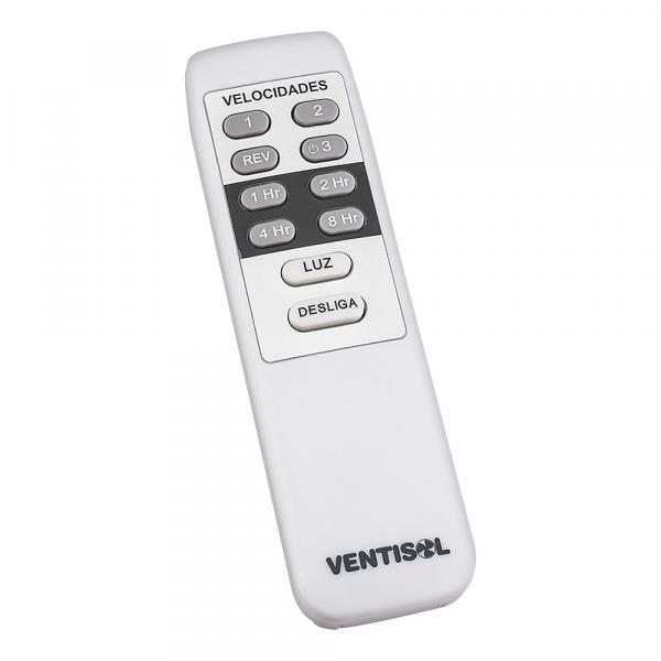 Ventilador de Teto Ventisol FLOW LED Branco 3PAS com Controle 127V