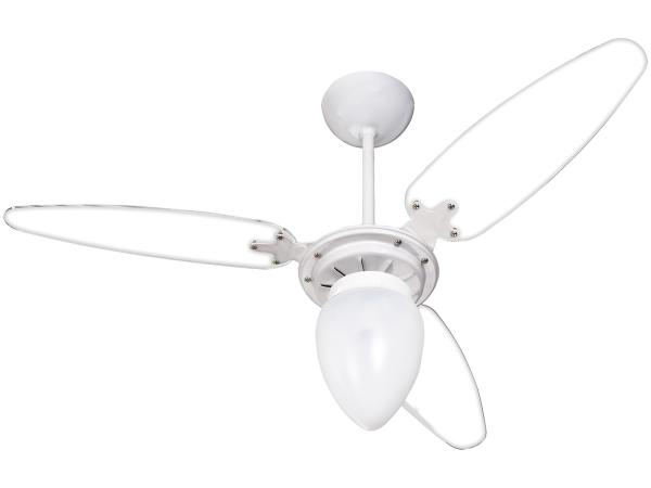 Tudo sobre 'Ventilador de Teto Ventisol Premium Wind Light - 3 Pás Branco e Transparente para 1 Lâmpada'