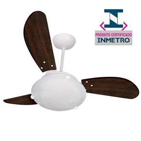 Ventilador de Teto Ventisol Sunny com Lustre, Controle de Velocidade e Reversão de Luz - Tabaco - 220v