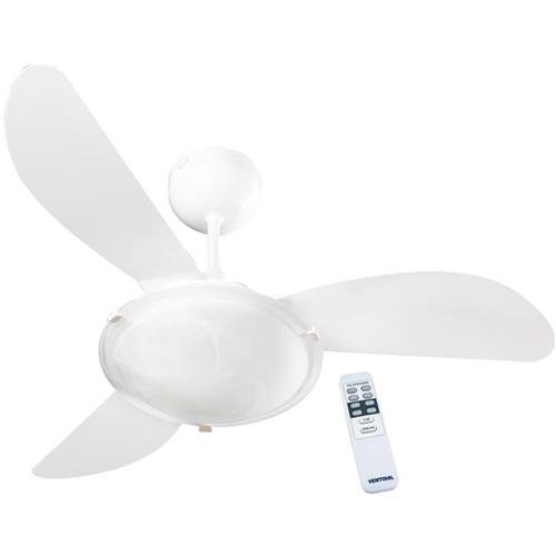 Ventilador de Teto Ventisol Sunny Premium Branco 3 Velocidades com Controle Remoto - 3P 220V