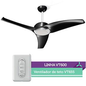 Ventilador de Teto VT655 Latina - 110V - Preto