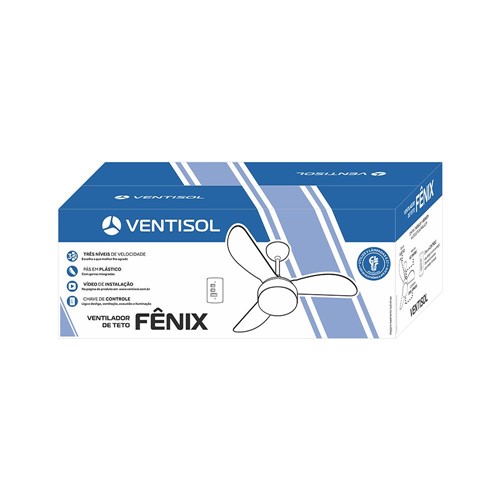 Ventilador Fenix Br 3p Inj Bran Cv3 127v Premium Ventisol