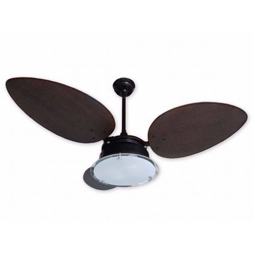 Ventilador Teto Black Power Rattan Chocolate 127V Giravento