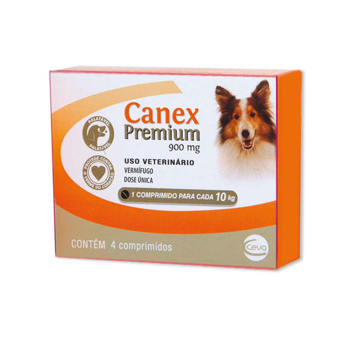 Vermífugo Canex Premium 900mg para Cães Até 10kg - Ceva