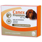 Vermífugo Canex Premium Giardia Cães 5kg 04 Comprimidos