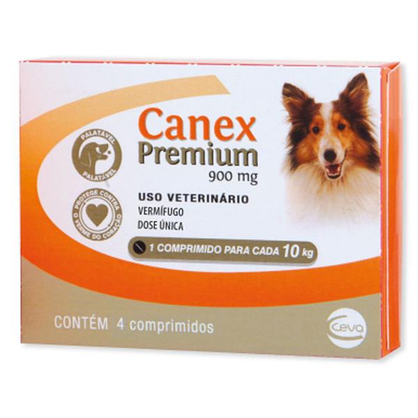 Vermífugo Ceva Canex Premium para Cães 4 Comprimidos 900mg