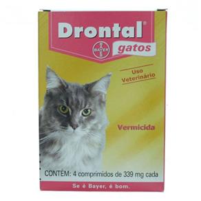 Vermífugo Drontal Gatos - 4 Comprimidos