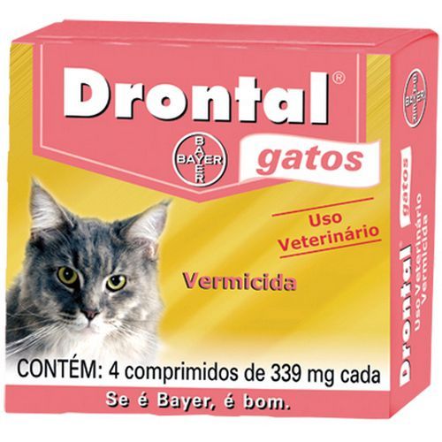 Vermífugo Drontal Gatos 4 Kg - 4 Comprimidos