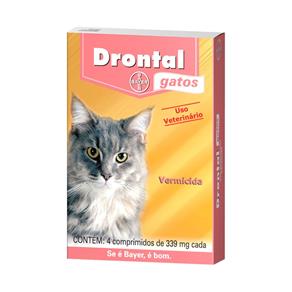 Vermífugo Drontal para Gatos 4 Comprimidos