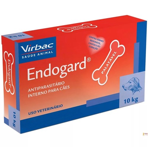 Vermifugo Endogard Virbac Caes de 10 Kg Caixa com 6Un