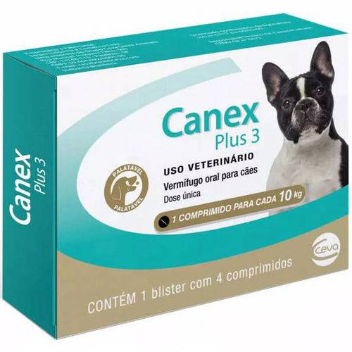 Vermífugo Giardia Canex Plus 3 Cães 10kg 04 Comprimidos