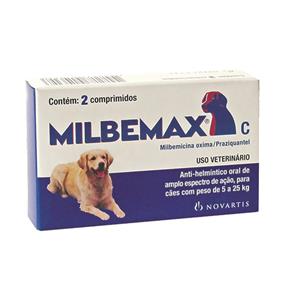 Vermífugo Milbemax C Novartis Cães de 5 a 25 Kg