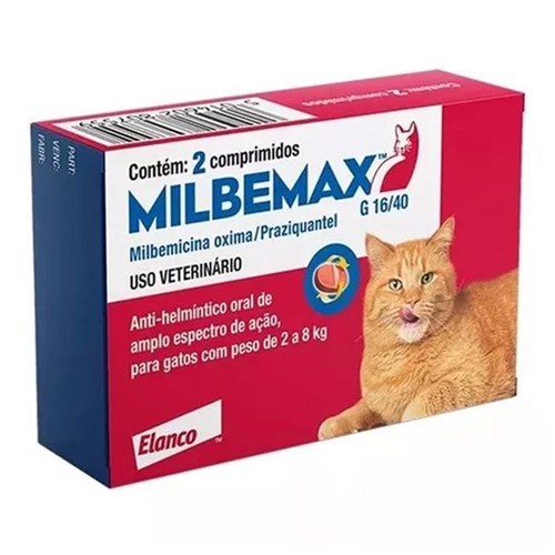 Vermifugo Milbemax Gato 2 a 8 Kg 2 Comprimidos