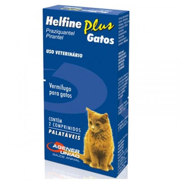 Vermifugo para Gatos Helfine Plus (2 Comprimidos) - Agener