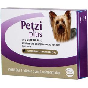Vermifugo Petzi Plus Cães Pequenos 350 Mg