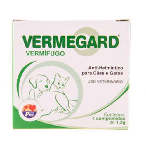 Vermífugo Vermegard para Cães e Gatos (4 Comprimidos)