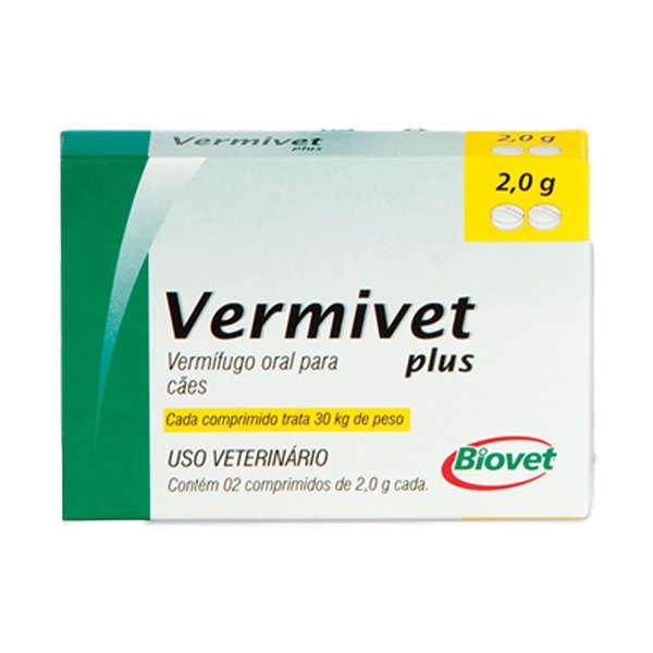 Vermífugo Vermivet Plus Biovet 2g para Cães