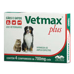 Vermífugo Vetnil Vetmax Plus 700 Mg 04 Comprimidos Para Cães E Gatos