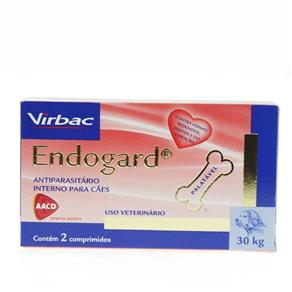 Vermífugo Virbac Endogard Até 30 Kg - 2 Comprimidos