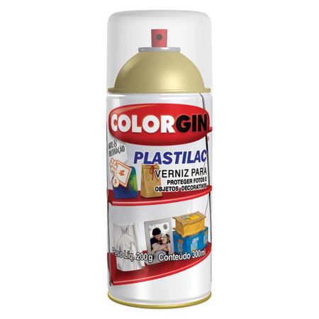Verniz Colorgin Plastilac Spray 300ml Incolor Brilhante