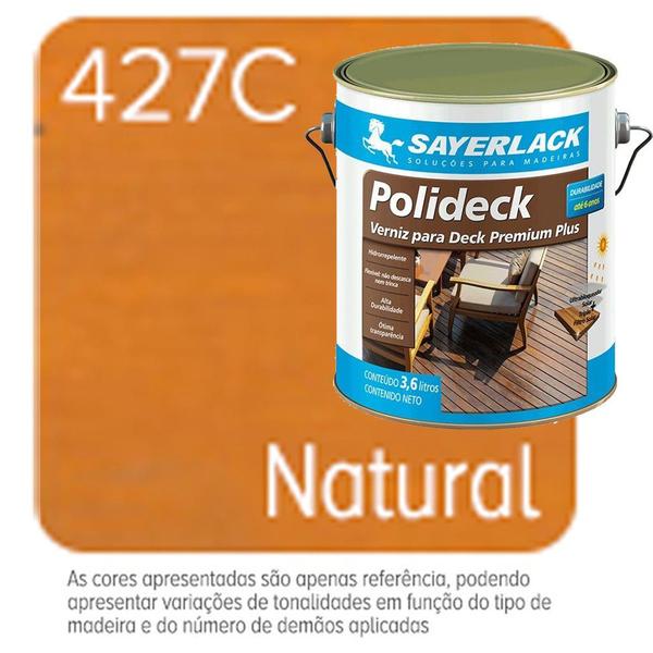 Verniz para Deck Polideck Natural 427C 3,6 Litros Sayerlack
