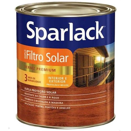 Verniz Sparlack Duplo Filtro Solar Acetinado para Madeira Natual 3,6 Litros - SPARLACK