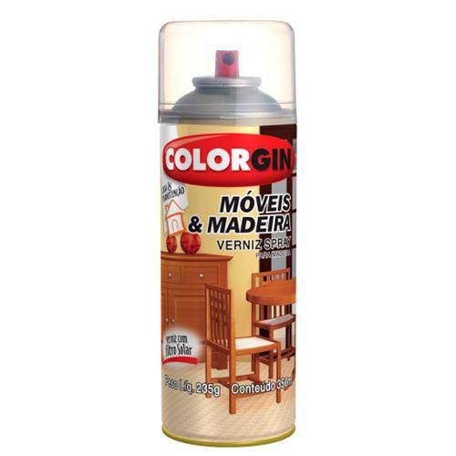 Verniz Spray Fosco Móveis e Madeiras Colorgin 350 Ml Martímo - 787