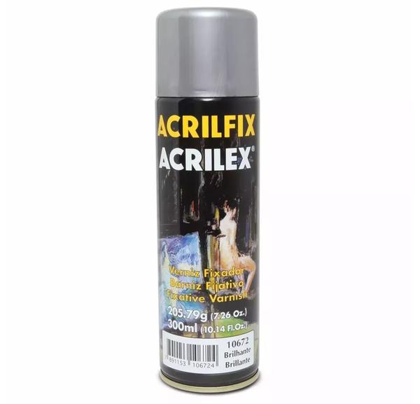 Verniz Spray Fixador Acrilex Acrilfix Brilhante 300ml