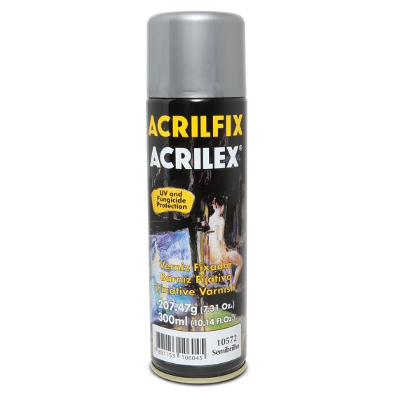 Verniz Spray Fixador Acrilex Acrilfix Semibrilho 210 G 10572