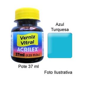 Verniz Vitral 501 Azul Turqueza 37ml Acrilex 901084