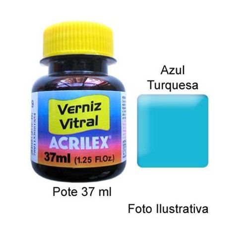 Verniz Vitral 501 Azul Turqueza 37ml Acrilex