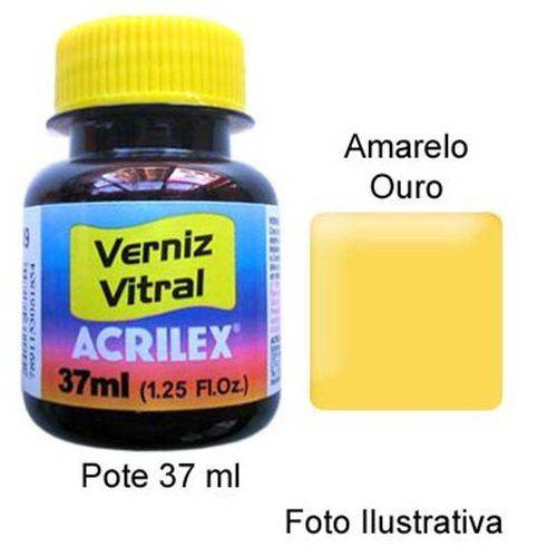 Verniz Vitral 505 Amarelo Ouro Acrilex 37 Ml