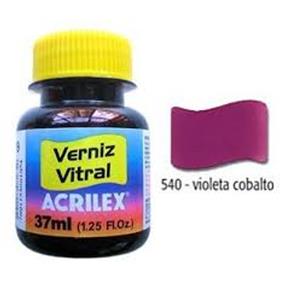 Verniz Vitral 540 Violeta Cobalto - Acrilex 991120 - 540 - Violeta Cobalto