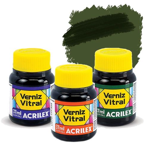 Verniz Vitral - 37ml - Verde Oliva - 545 - Acrilex