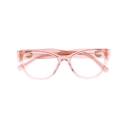 Versace Eyewear Armação de Óculos Transparente - Rosa
