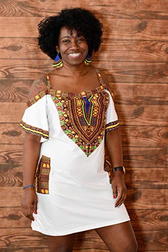 Vestido Afro Modelo Ciganinha (GG, Amarelo)