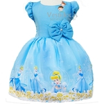 Vestido de festa infantil fantasia Cinderela