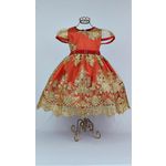 Vestido de Festa Infantil Realeza Vermelho
