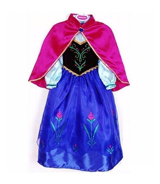 Vestido Fantasia Princesa Anna Frozen