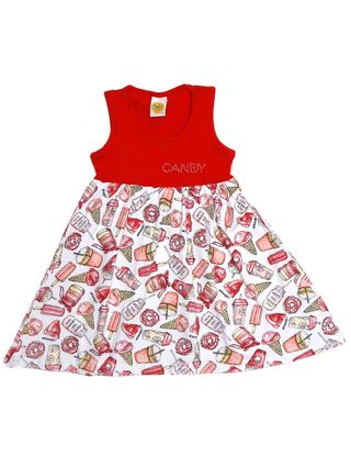 Vestido Infantil para Menina - Vermelho