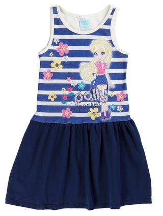 Vestido Polly Infantil para Menina - Azul