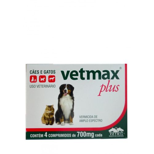 Vetmax Plus C/4 Comprimidos _ Vetnil Unidade