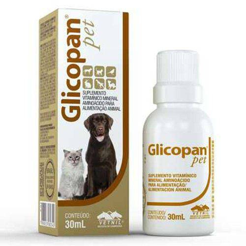 Vetnil Glicopan Pet 30ml Complexo Vitamínico um