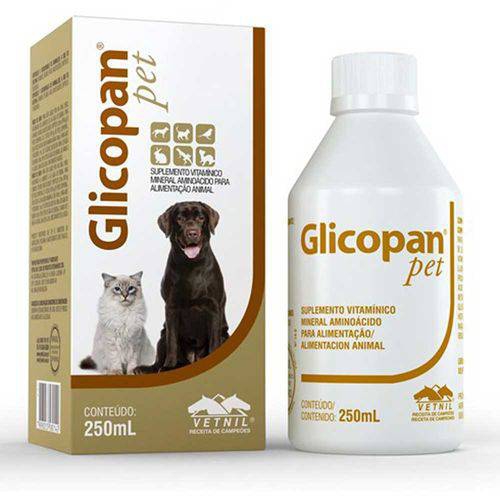 Vetnil Glicopan Pet 250ml Complexo Vitamínico um